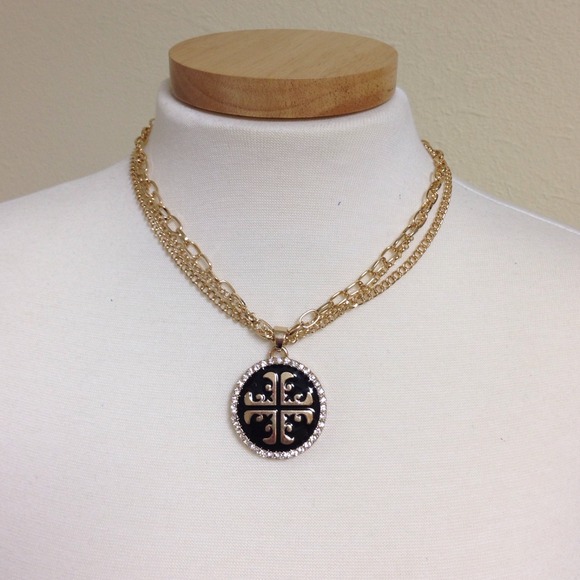 Black multi strand necklace set