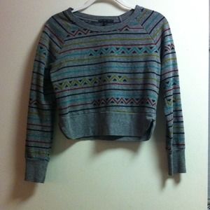 Grey Truly Madly Deeply cropped sweatshirt