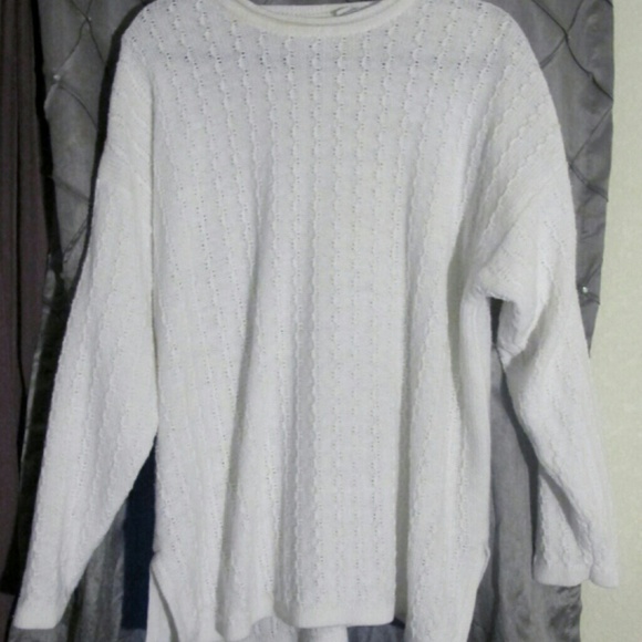 White oversized sweater