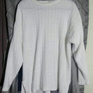 White oversized sweater