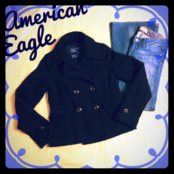 ✨Like New! American Eagle 💙 Navy Wool Peacoat 😍
