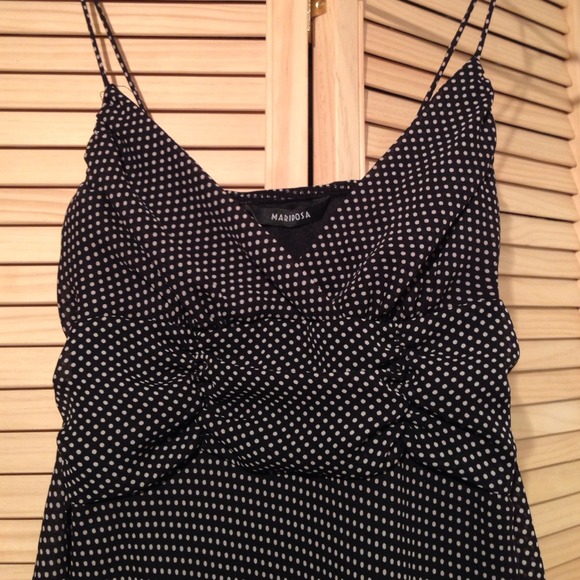 Cute Black & Tan Polka Dot Dress