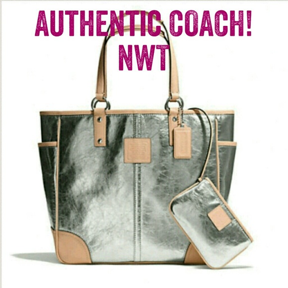 Coach Handbags - LAST CHANCE!! AUTHENTIC COACH NWT Tote & Wristlet