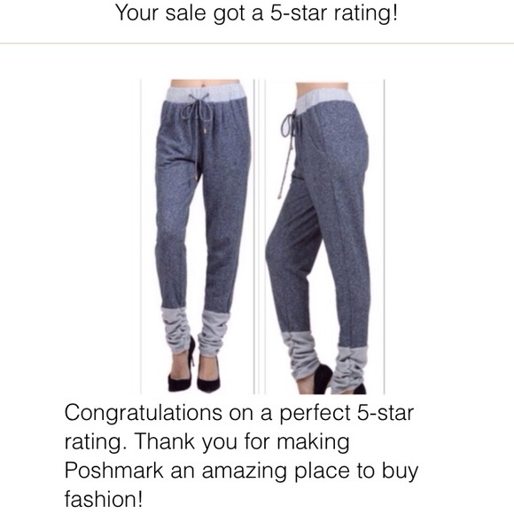 RESERVED  Navy & Taupe lounge Jogger Pants - Picture 4 of 4