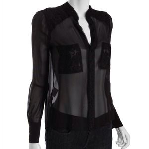 🎉 Host Pick 🎊 Erica Blouse w Lace Pockets NWOT