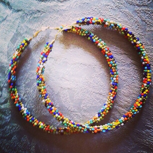 Multicolor hoop earring