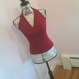 Red sparkly halter