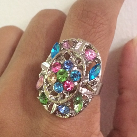Multicolored Stone Ring - Picture 1 of 4