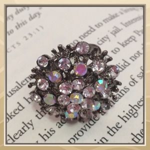 Iridescent Rhinestone Ring