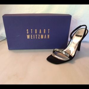 Stuart Weitzman "Famous" black evening shoes