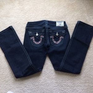 True religion jeans with crystallized pockets
