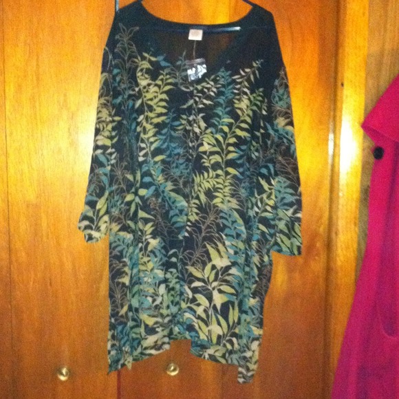 Ulla Popken duster with sleeveless black shell.