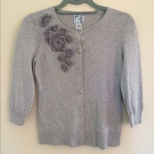 Grey "Tabitha" sweater from Anthropologie