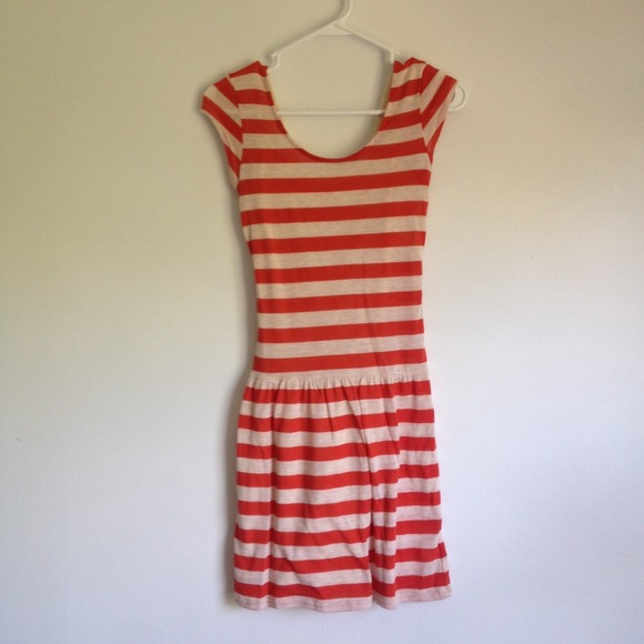 Xhilaration Dresses & Skirts - 🚫BUNDLED🚫 Orange and Cream Striped Dress
