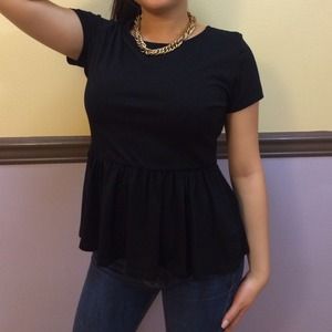 Black Peplum Top.