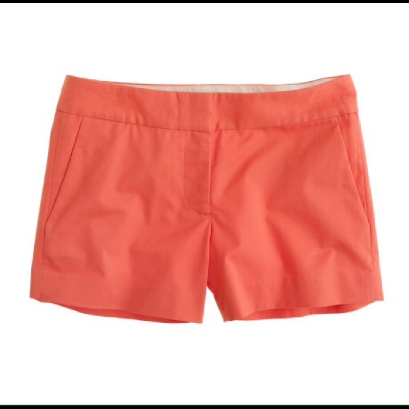 J. Crew Stretch Twill Shorts - coral