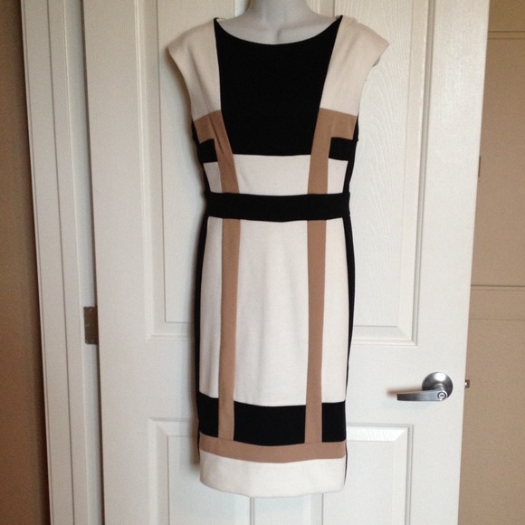 Flattering color block dress