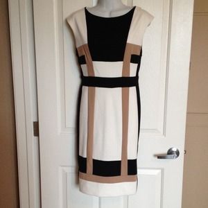 Flattering color block dress