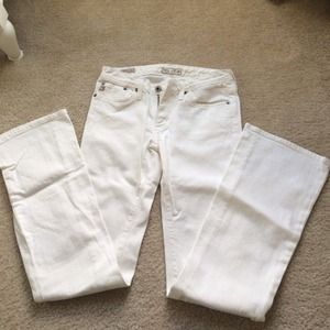 White boot cut jeans