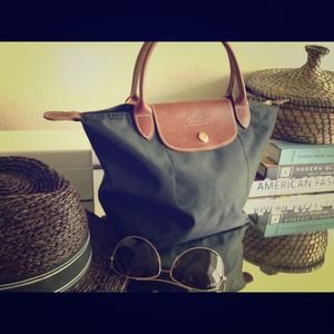 Longchamp Le Pilage Mini tote in black