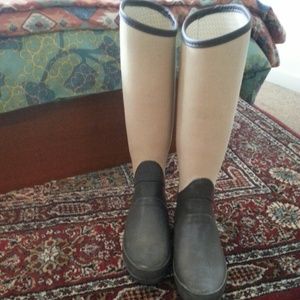 Hunter Regent St. James Boots, Sz US6, Beige/Brown