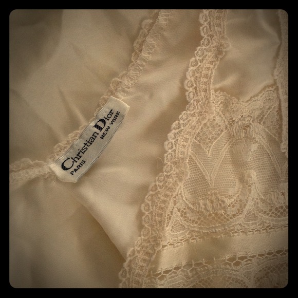 SOLD**VINTAGE DIOR Silky Ivory Camisole