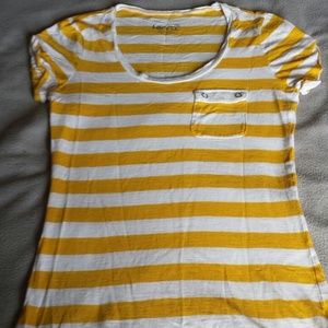 Striped yellow and White shirt
