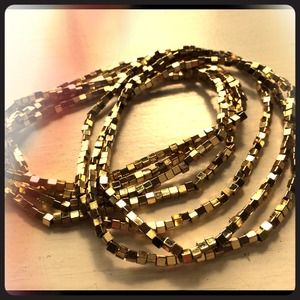Gold Glitter Stretch Bracelets