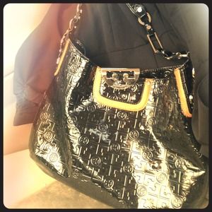 Authentic beautiful  black leather Tory Burch bag