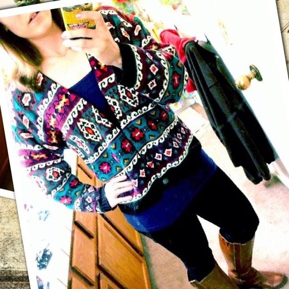 Aztec Printed Sweater - Picture 1 of 1