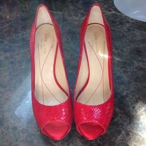 Kate spade python 4 inch heels w platform size 6.5