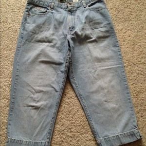 Eddie Bauer denim jean capris size 16.