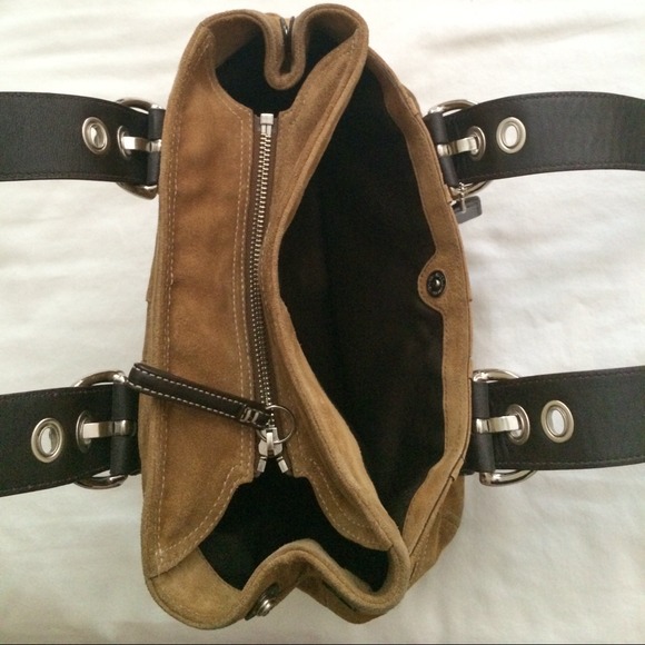69% off Coach Handbags - Light brown suede coach purse