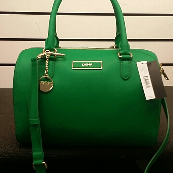 DKNY Green bowling tote purse