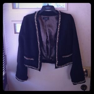 Forever 21 short tweed chain jacket