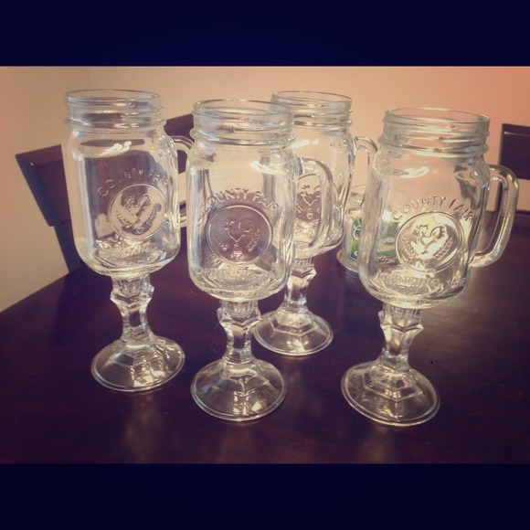 Glass Redneck wine glasses.