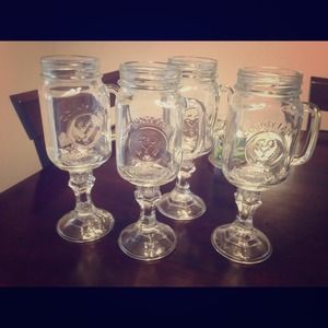 Glass Redneck wine glasses.