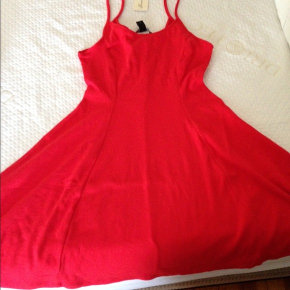 Red skater dress from forever 21 brand new