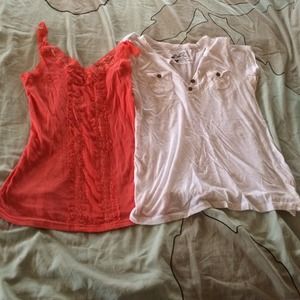 Cute lace tank top n shirt