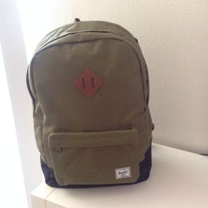 Army Green/ Black Herschel Heritage Backback