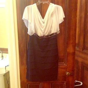 Size 14 Navy and white dress