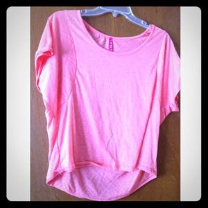 High - Low pink tribal printed top