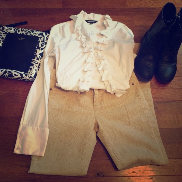 Ralph Lauren Snakeskin Straight Jeans.  Size 4. - Picture 1 of 3