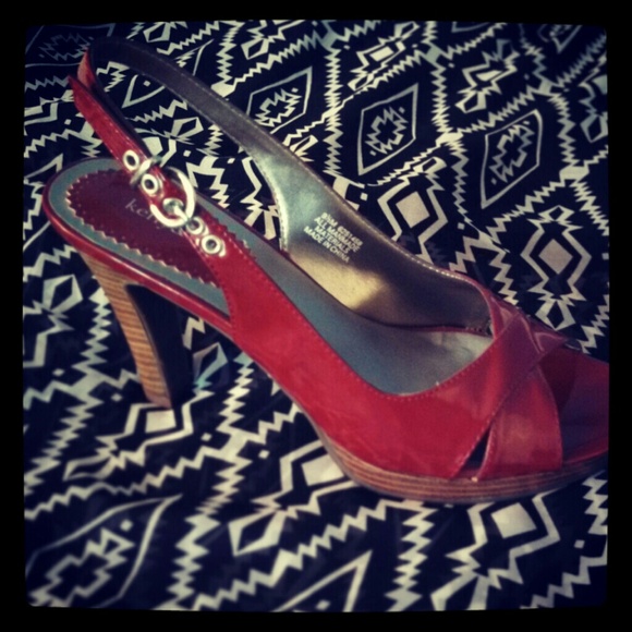 Kelly & Katie Cherry Red Slingbacks! NWOT