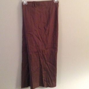 Brown linen capris