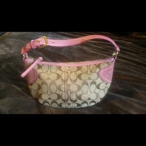 COACH handbag - beige and pink