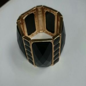 Gold + black bracelet