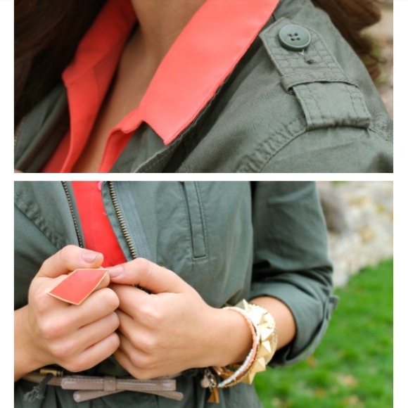 🎊SALE🎊 Olive army green anorak jacket - Picture 2 of 4