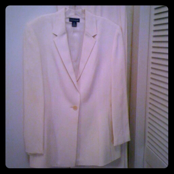 Ann Taylor Ivory Suit (Jacket and pants) - Picture 1 of 1