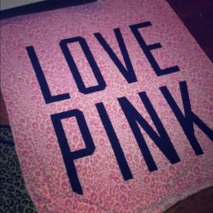 SOLD Love pink blanket